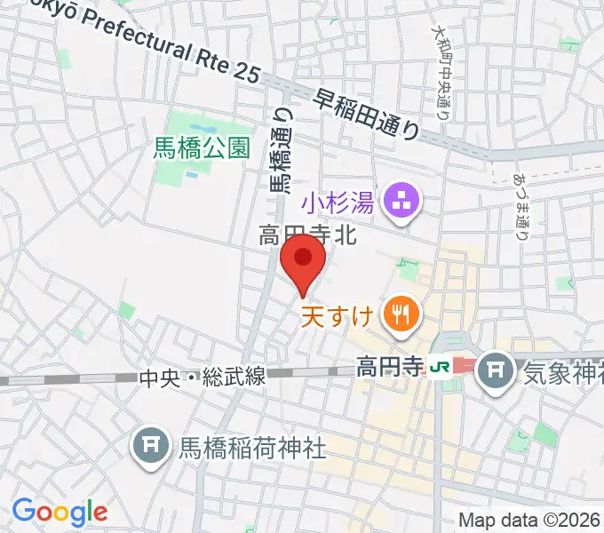 高円寺パンディットの地図
