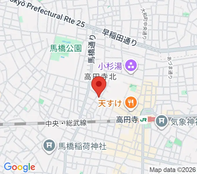 高円寺パンディットの地図