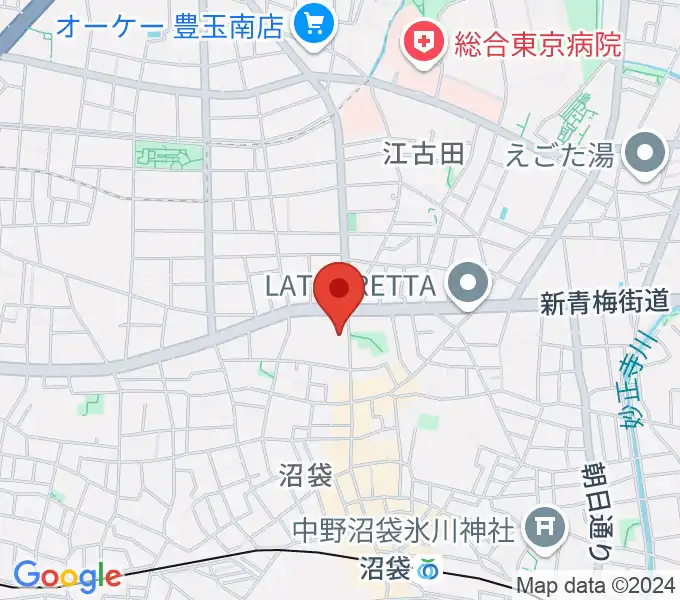 沼袋サンクチュアリの地図