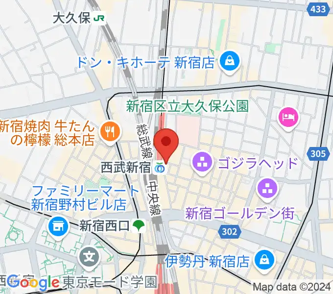 新宿バッシュ!!の地図