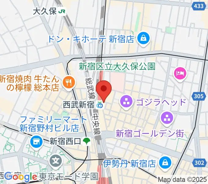 新宿バッシュ!!の地図