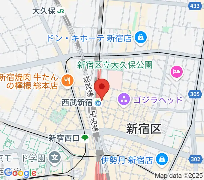 新宿バッシュ!!の地図