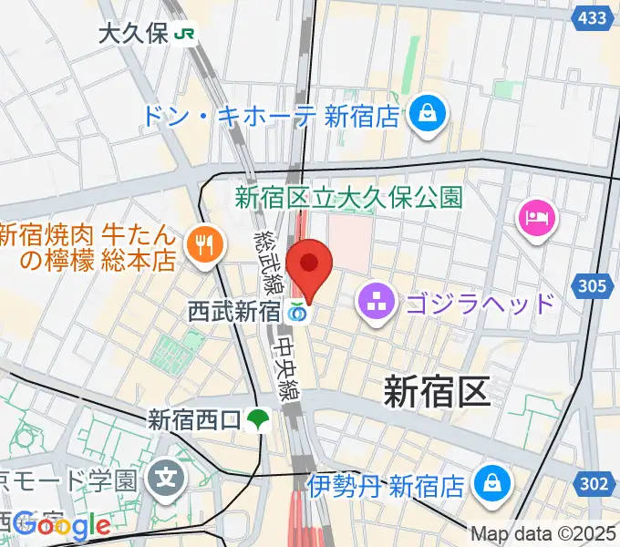新宿バッシュ!!の地図