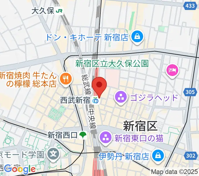 新宿バッシュ!!の地図