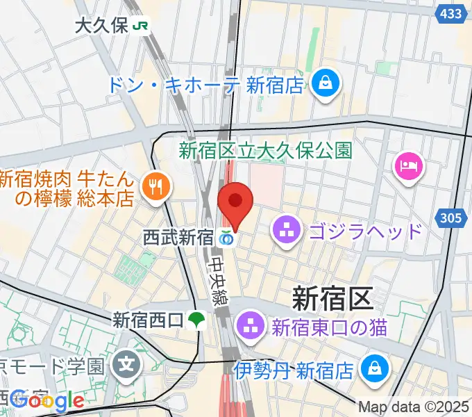 新宿バッシュ!!の地図