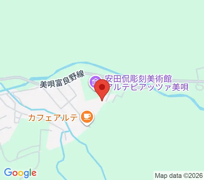 安田侃彫刻美術館アルテピアッツァ美唄の地図