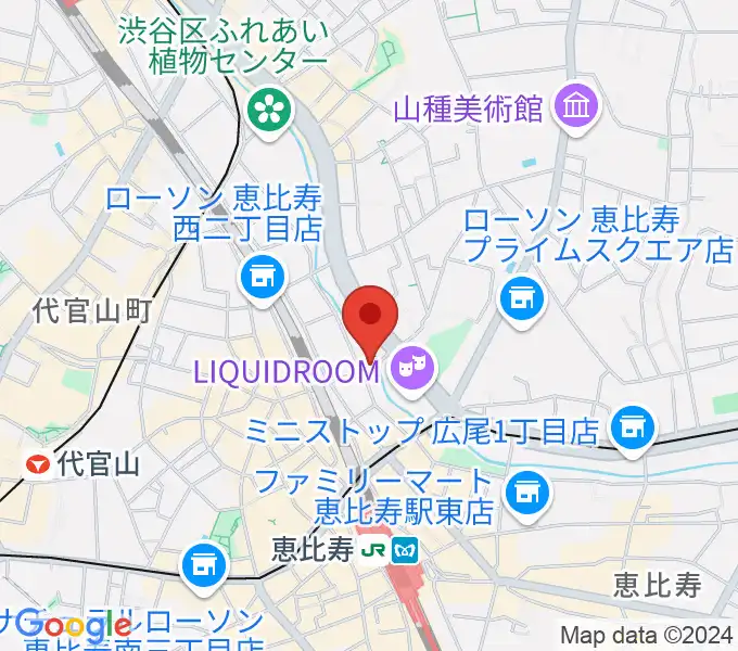 恵比寿スタジオ・エコーの地図