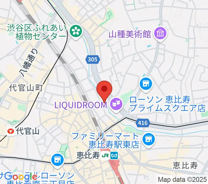 恵比寿スタジオ・エコーの地図