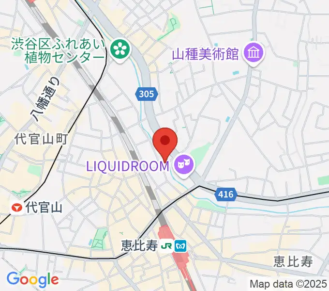 恵比寿スタジオ・エコーの地図