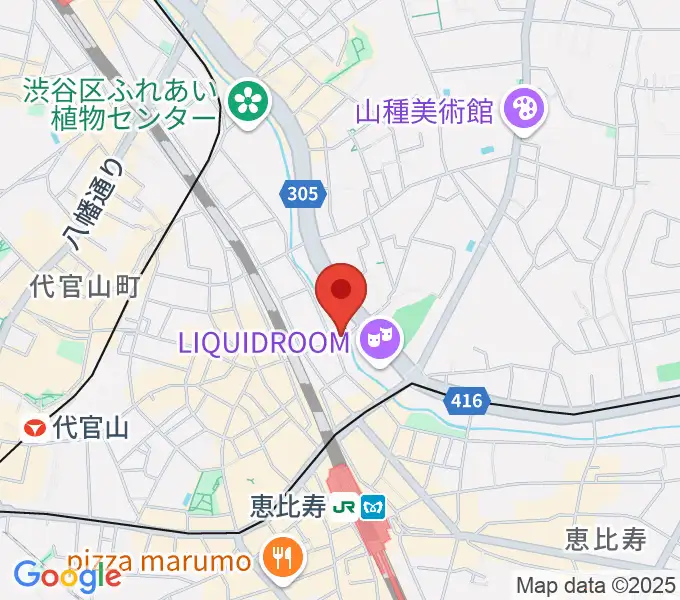 恵比寿スタジオ・エコーの地図