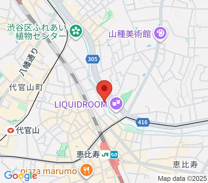 恵比寿スタジオ・エコーの地図