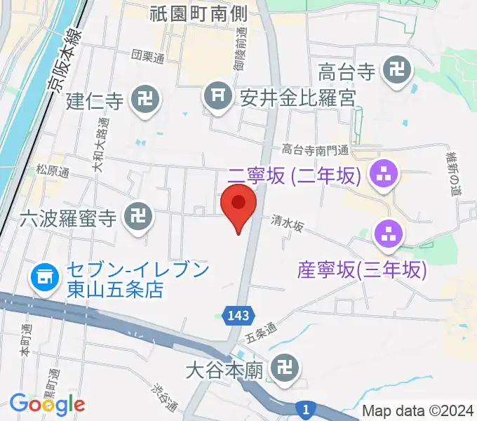 東山青少年活動センターの地図