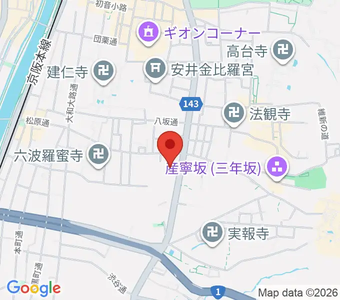 東山青少年活動センターの地図