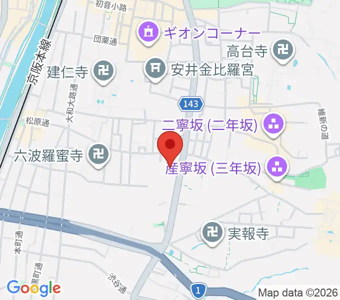 東山青少年活動センターの地図