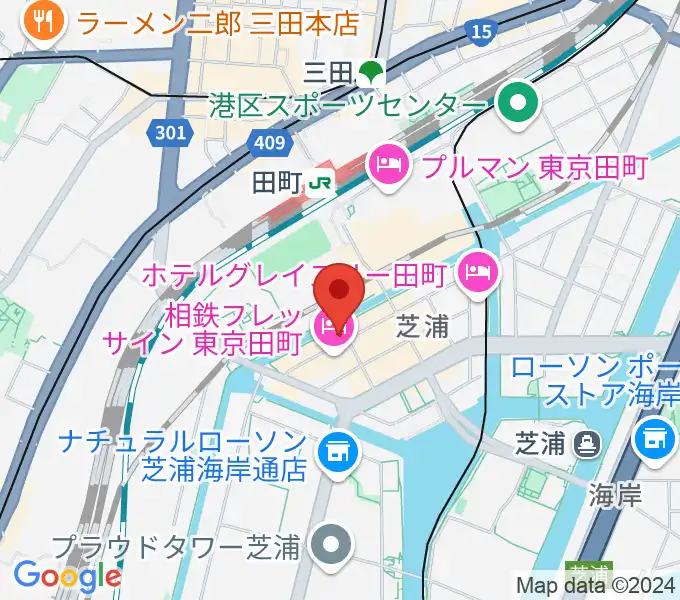 ミナトピアノ練習室の地図