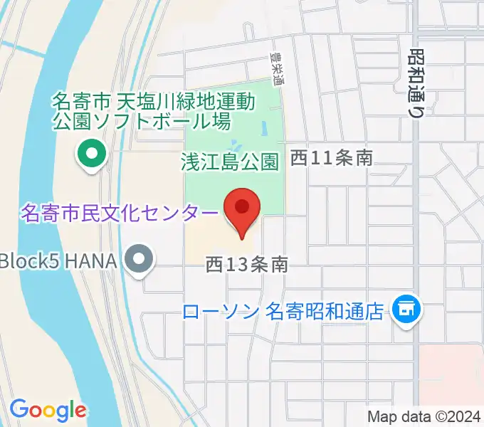 名寄市民文化センターの地図