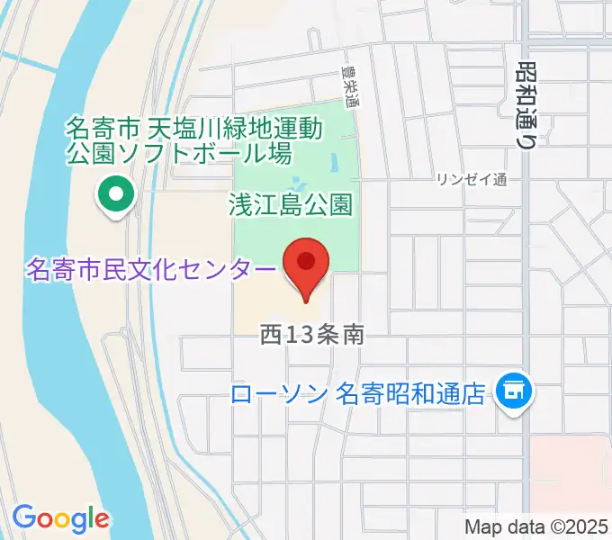 名寄市民文化センターの地図
