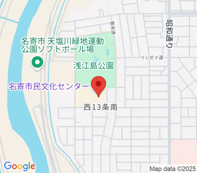 名寄市民文化センターの地図