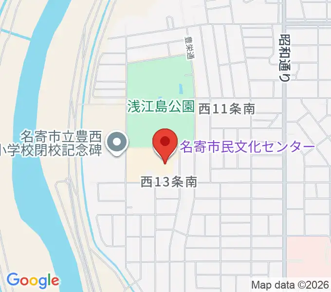 名寄市民文化センター東館の地図