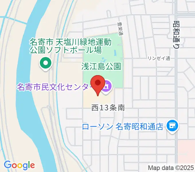 名寄市民文化センター エンレイホールの地図