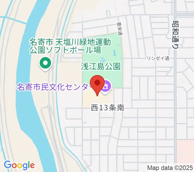 名寄市民文化センター エンレイホールの地図