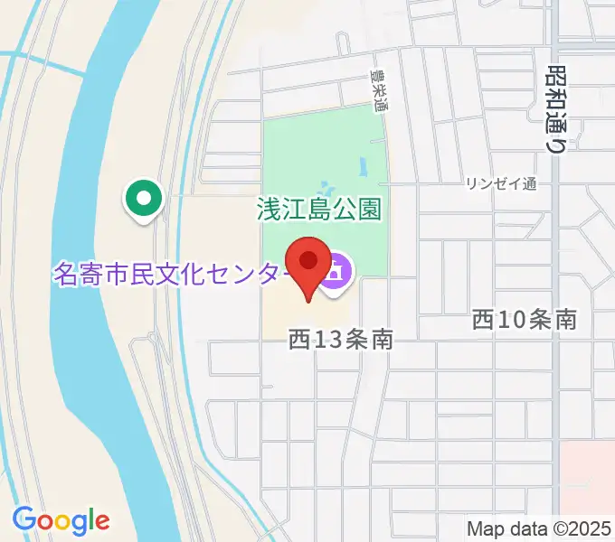 名寄市民文化センター エンレイホールの地図