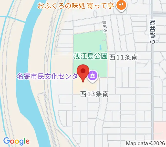 名寄市民文化センター エンレイホールの地図