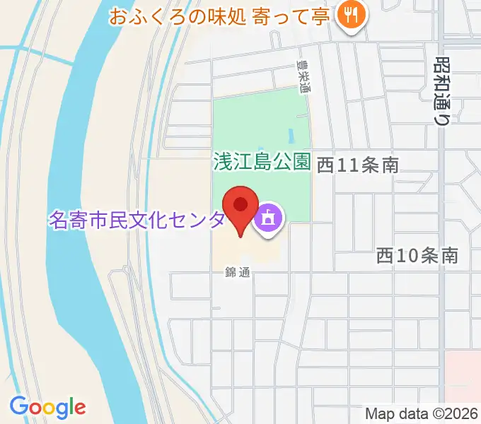 名寄市民文化センター エンレイホールの地図