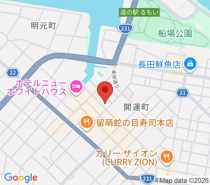 さしかわ楽器 留萌店の地図