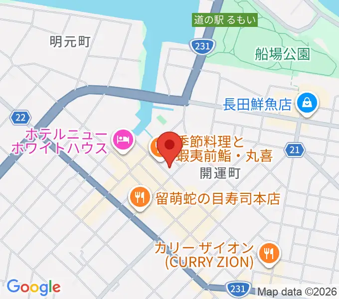 さしかわ楽器 留萌店の地図