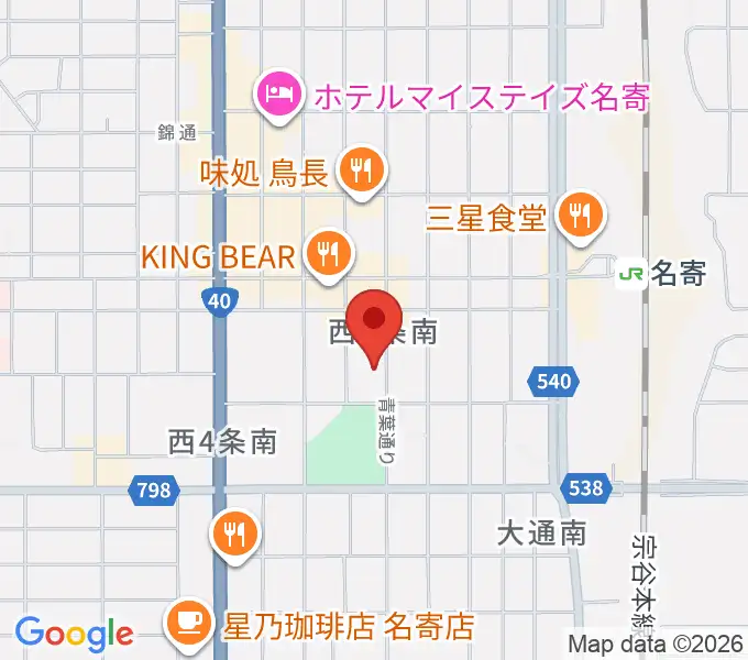 さしかわ楽器 名寄店の地図