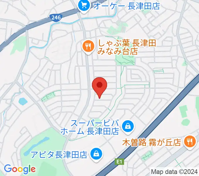 ローズ楽器工房の地図