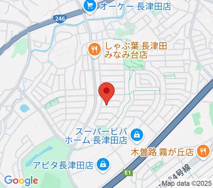 ローズ楽器工房の地図