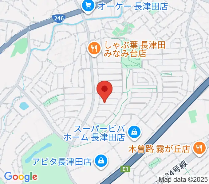 ローズ楽器工房の地図