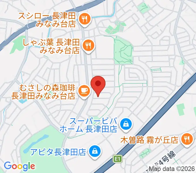 ローズ楽器工房の地図