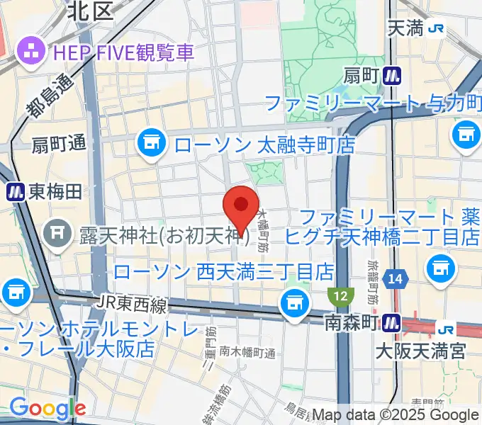 西天満GANZ toi toi toiの地図