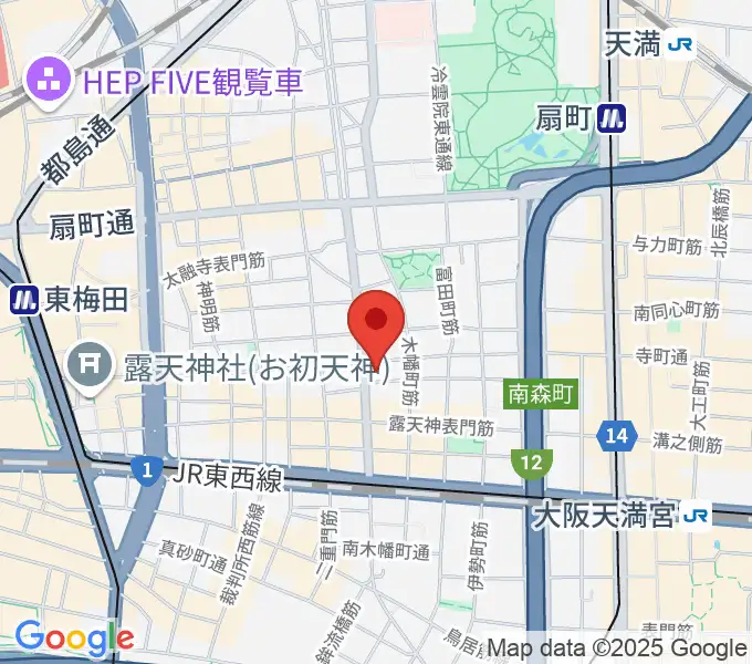 西天満GANZ toi toi toiの地図