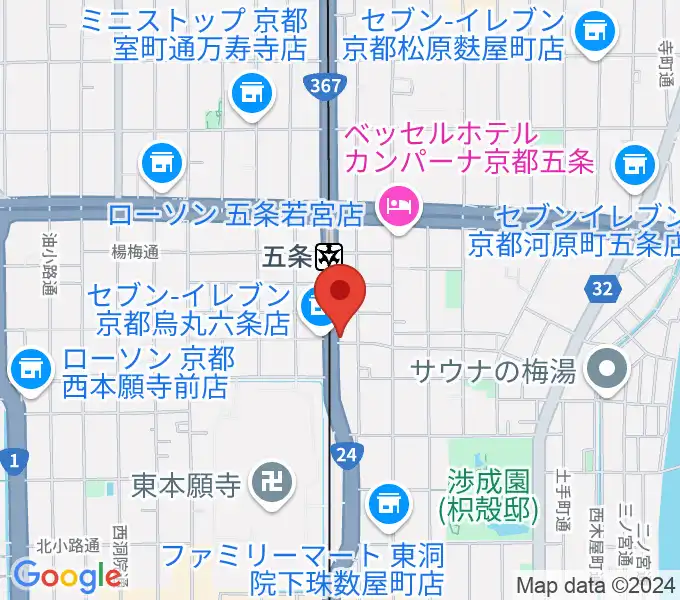 ベリーメリーミュージックスクール京都校の地図