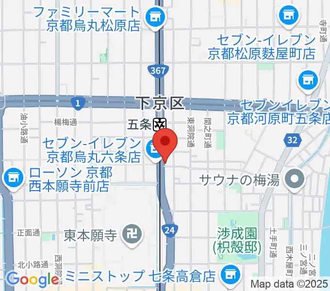 ベリーメリーミュージックスクール京都校の地図