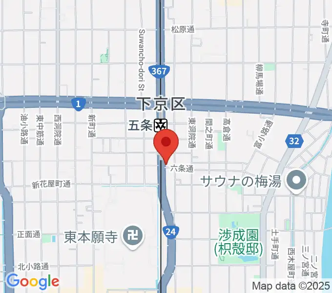 ベリーメリーミュージックスクール京都校の地図