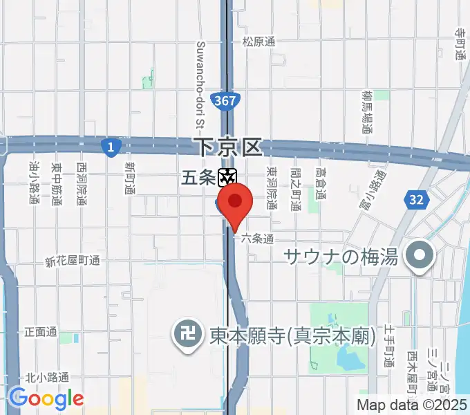 ベリーメリーミュージックスクール京都校の地図