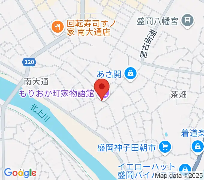 もりおか町家物語館 浜藤ホールの地図