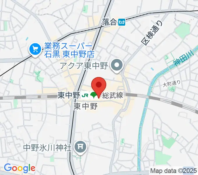 東中野music shed YES!の地図
