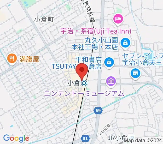 soul create music 宇治小倉駅前教室の地図