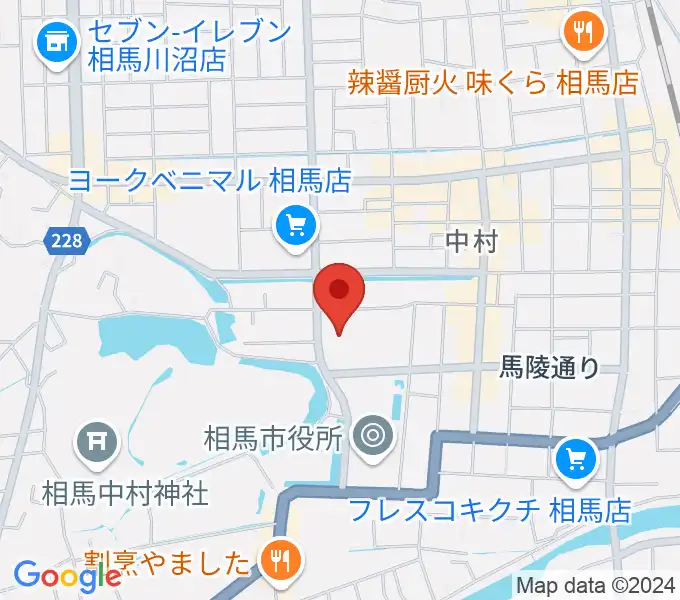 相馬市民会館の地図