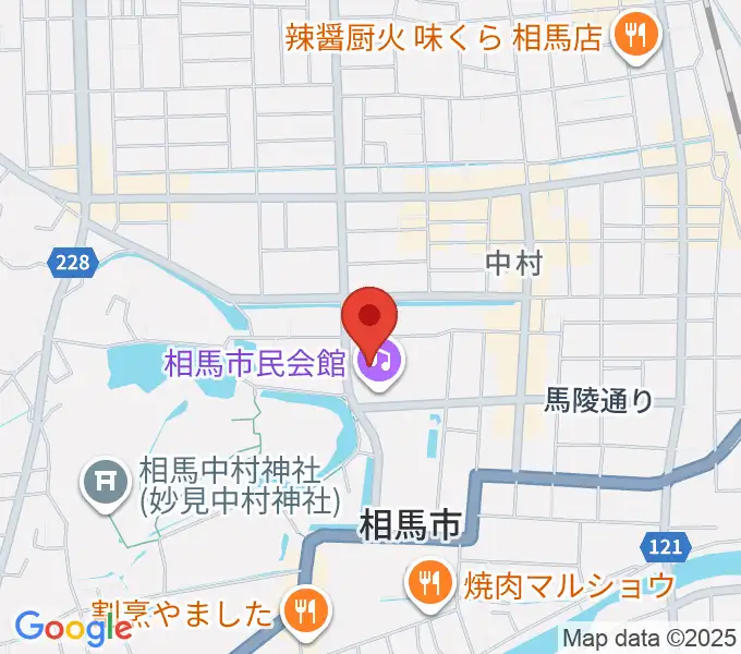相馬市民会館の地図