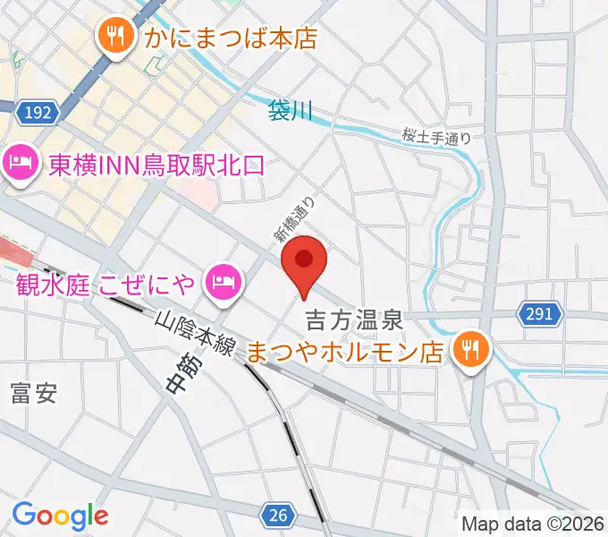 鳥取市文化ホールの地図