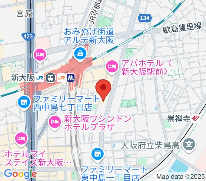 大阪市立青少年センター KOKOPLAZAの地図