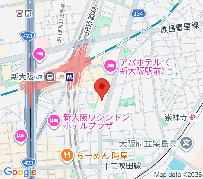 大阪市立青少年センター KOKOPLAZAの地図