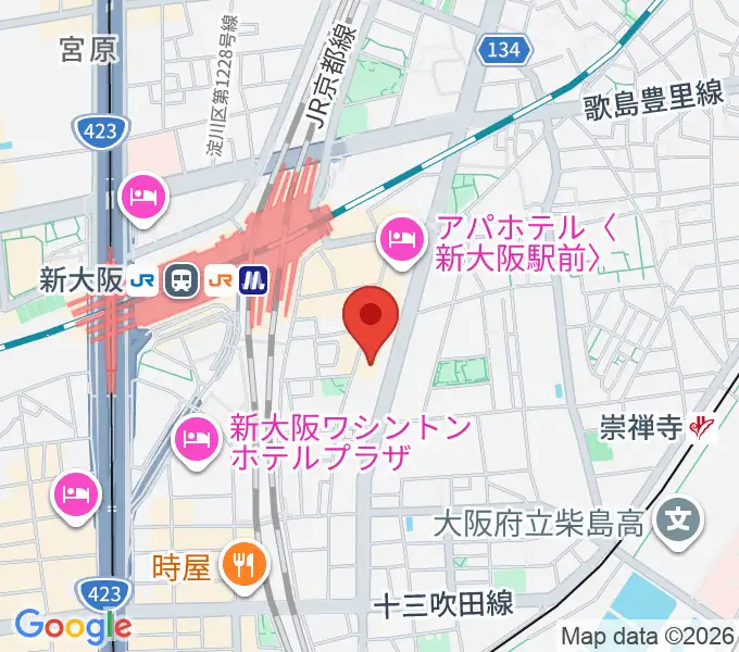 大阪市立青少年センター KOKOPLAZAの地図